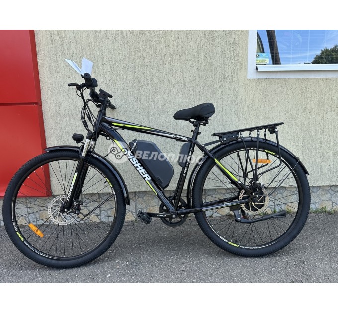 Велосипед ST 29" Corso Fisher 48V 15Ah 500W 2025 черно-зеленый