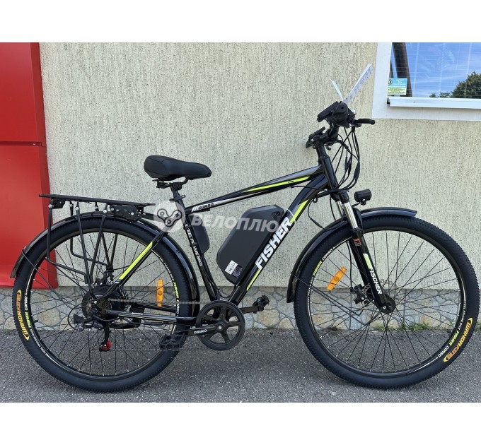 Велосипед ST 29" Corso Fisher 48V 15Ah 500W 2025 черно-зеленый