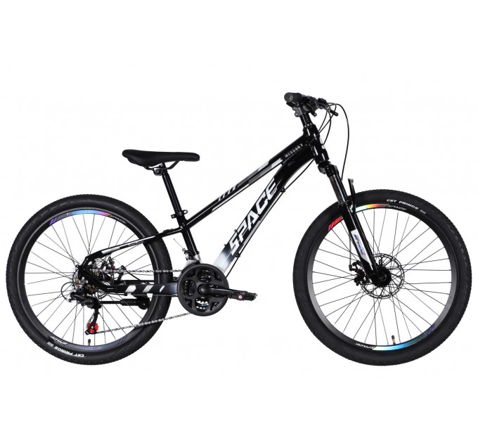 Велосипед AL 24" SPACE MERCURY DD FR 2026 чорно-білий