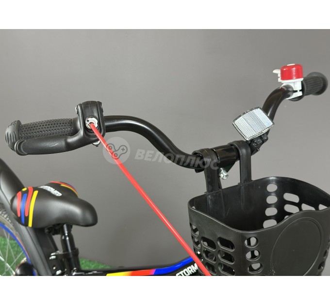 Велосипед AL 18" Formula STORMER 2022 черный с красным и желтым.