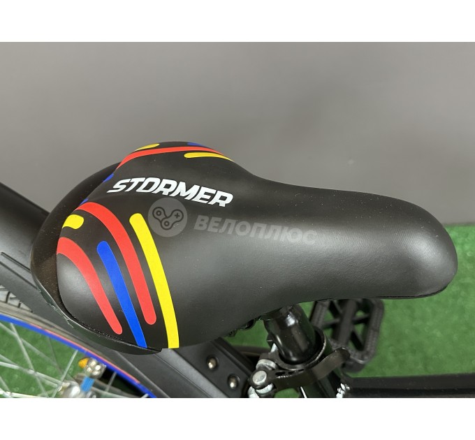 Велосипед AL 18" Formula STORMER 2022 черный с красным и желтым.