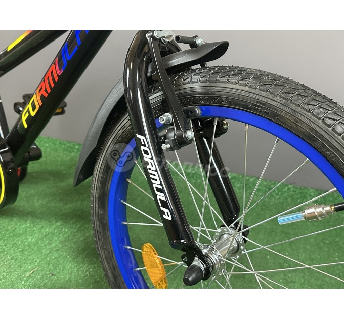 Велосипед AL 18" Formula STORMER 2022 черный с красным и желтым.