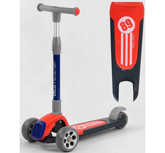 Біговел триколісний Best Scooter RS-9119 червоно-синій з сірим