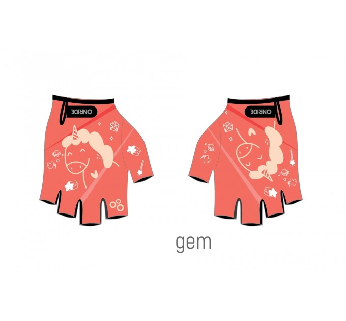 Детские перчатки ONRIDE Gem, цвет - коралловый, размер - 9-10