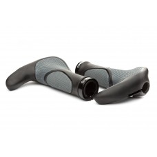 Гріпси ONRIDE HornGrip30, ергономічні, з ріжками, один замок, чорний-сірий