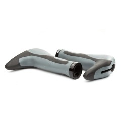 Гріпси ONRIDE HornGrip50, ергономічні, з ріжками, один замок, чорний-сірий