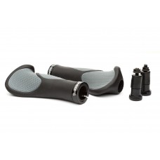 Гріпси ONRIDE HornGrip10, ергономічні, один замок, чорний-сірий