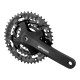 Шатун PROWHEEL MPE-401, алюминий L175мм 22-32-44Т под квадрат, черный