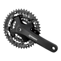 Шатун PROWHEEL MPE-401, алюміній L175мм 22-32-44Т під квадрат, чорний