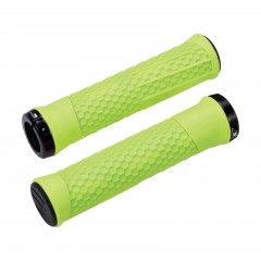 Ручки руля BBB BHG-95 "Python" 142мм неоново-желтые, замок темно-серый (8716683111286)