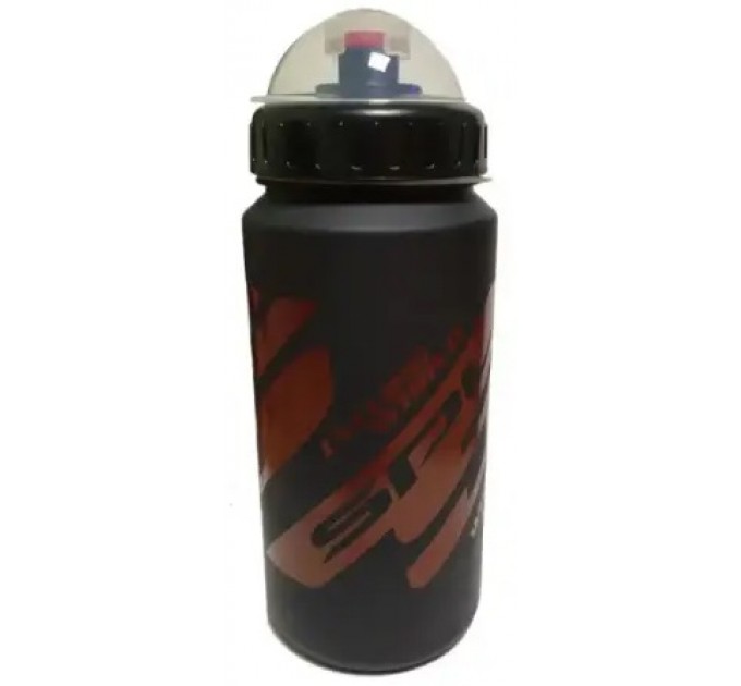 Фляга Spelli,, цвет:  черный мат+черный лак обьем: 600мл, пищевой пластик, защитная крышка от пыли