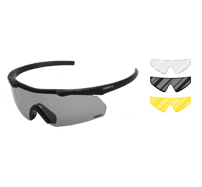 Окуляри ONRIDE Mili ANSI Z87.1, MIL-PRF-31013 лінзи димчасті, змінні лінзи
