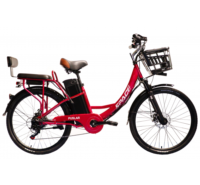 Велосипед ST 26" SPACE PULSAR DD FR 48V 20Аh 500W 2026 малиновий