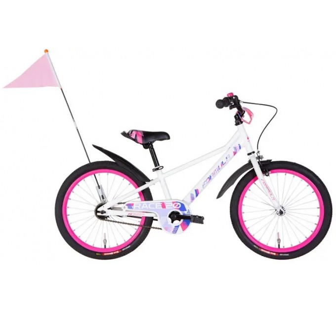 Велосипед ST 20" Formula RACE 2024 белый с розовым.
