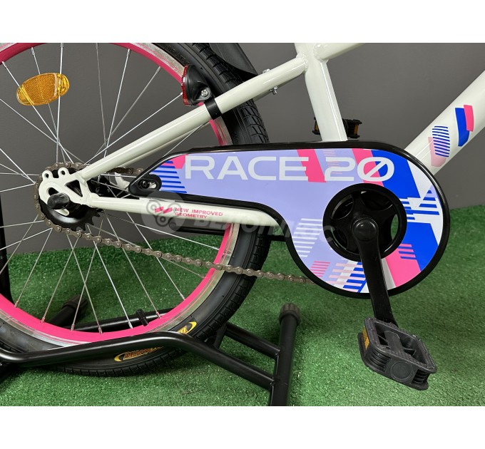 Велосипед ST 20" Formula RACE 2024 белый с розовым.