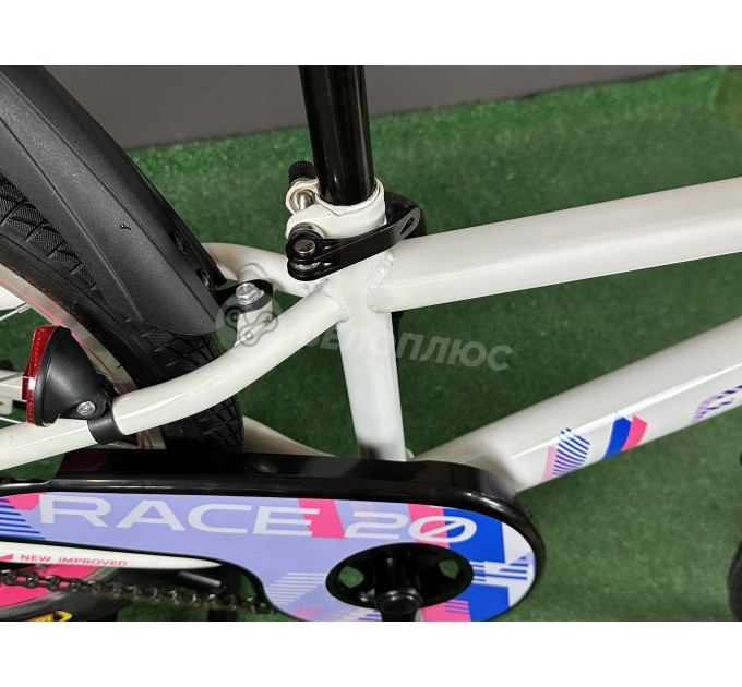 Велосипед ST 20" Formula RACE 2024 белый с розовым.