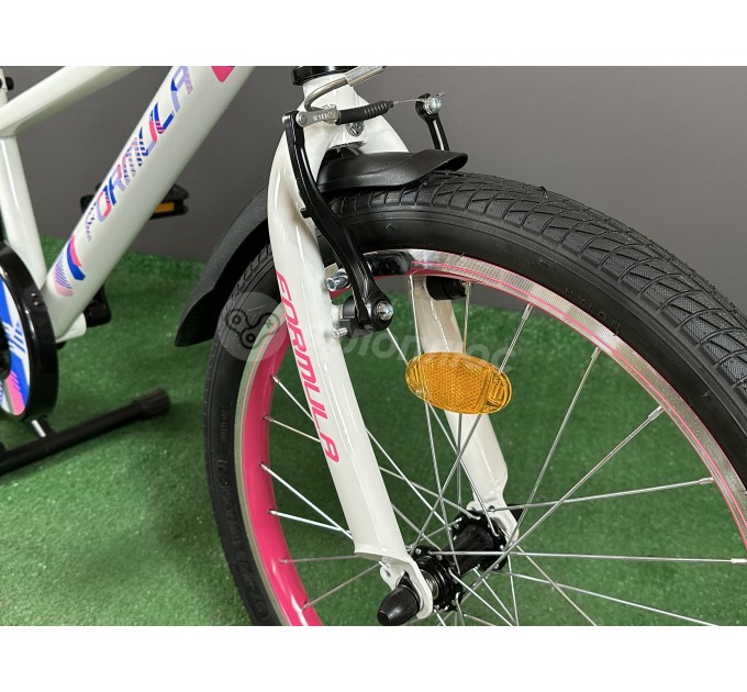 Велосипед ST 20" Formula RACE 2024 белый с розовым.