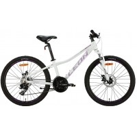 Велосипед AL 24" Leon JUNIOR AM DD 2024 белый с лиловым