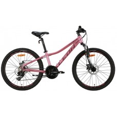 Велосипед AL 24" Leon JUNIOR AM DD 2024 розовый с черным (м)