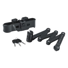 Замок сегментний KLS Fold 50 під ключ 5х780 мм чорний