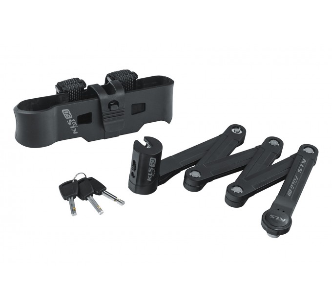 Замок сегментний KLS Fold 50 під ключ 5х780 мм чорний Замок сегментний KLS Fold 50 під ключ 5х780 мм чорний