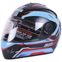 Шолом VIRTUE MD-800 чорний з блакитним