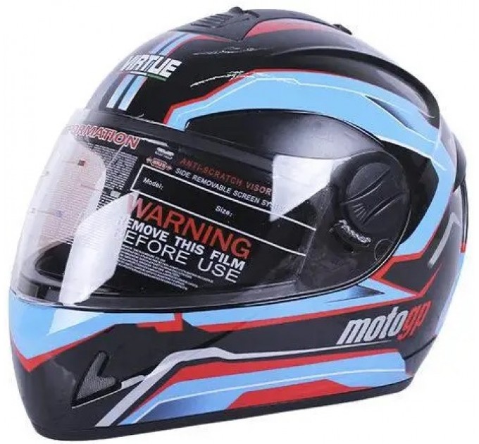 Шолом VIRTUE MD-800 чорний з блакитним