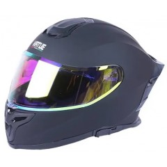 Шолом VIRTUE МD-820-1 чорний матовий, скло жовтий хамеліон