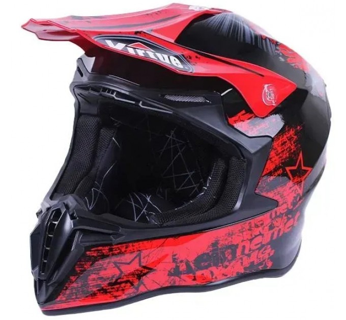 Шолом VIRTUE MD-902 чорний з червоним