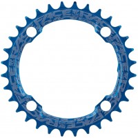 Звезда RACE FACE CHAINRING, NARROW WIDE, 104X34, BLU, 10-12S