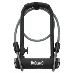 Замок U-подібний Onguard Pitbull DT розмір скоби 115 x 230мм, товщина 14мм, ,+ кабель 120см х 10мм,