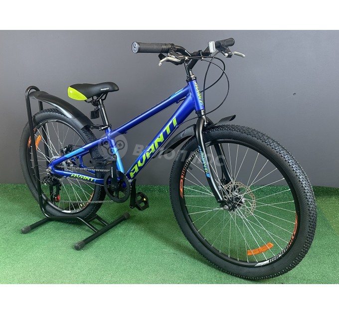 Велосипед 24" Avanti RIDER (rigid disk) 2025 синий с зеленым