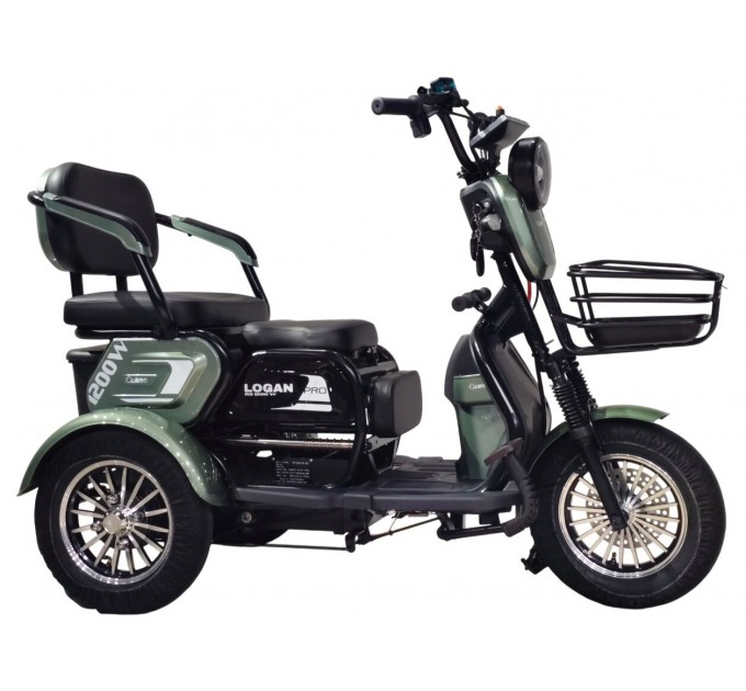 Велосипед триколісний ST 10" Corso LOGAN PRO 72V 28Ah 1200W 2026 зелений