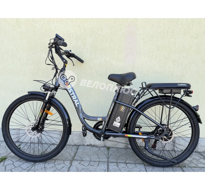 Велосипед AL 26" Corso MISTRAL 48V 20Ah 600W 2026 сірий